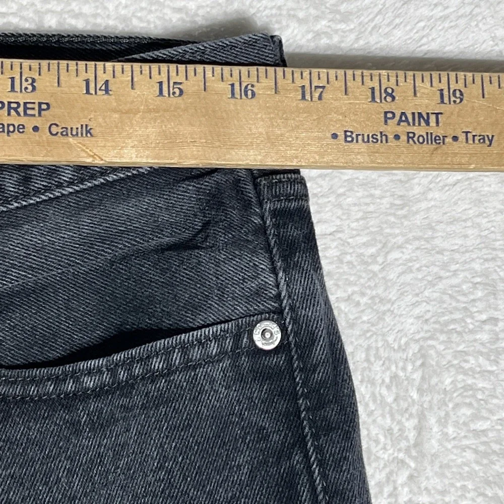 Levi's 505 Jeans Mens 33x32 Black Regular Fit Straight Leg Faded Denim Casual